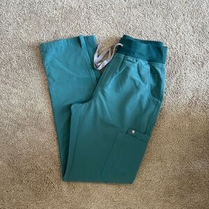 Figs High Waisted Yola Skinny Scrub Pants Hydrogreen